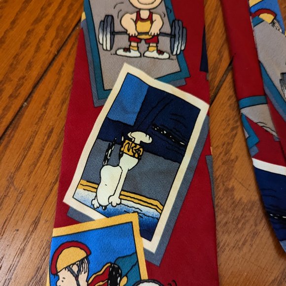 Peanuts The Games of Life 100% Silk Tie United Feature Syndicate Made in USA - Picture 4 of 6